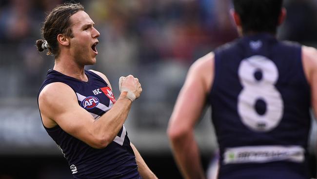 Ed Langdon is one of the elite runners in the AFL. Picture: Getty Images