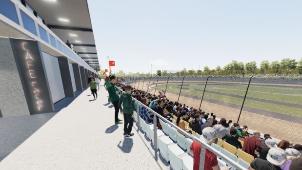 A terrace and grandstand will fit 10,000 spectators.