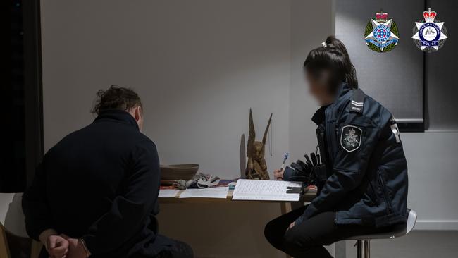 Police executed eight search warrants on Wednesday. Picture: NCA NewsWire / Supplied by AFP