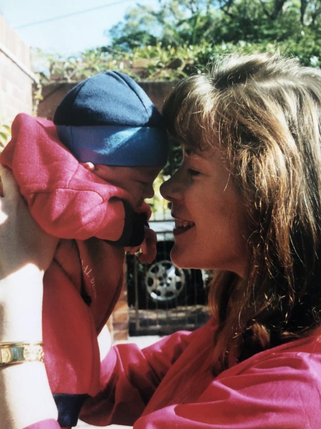 Kylie Lang and her son Samuel in May 2000