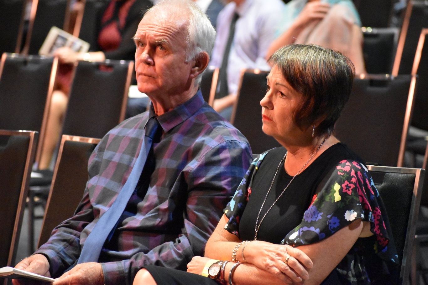 Mourners at the MECC at the State Funeral for former Mackay MP Tim Mulherin. Picture: Zizi Averill