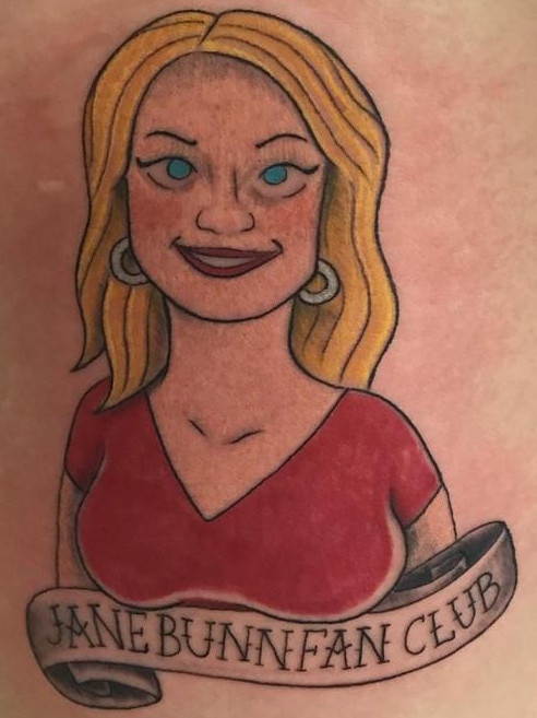 A Geelong tattoo artist has given someone a Jane Bunn tattoo.