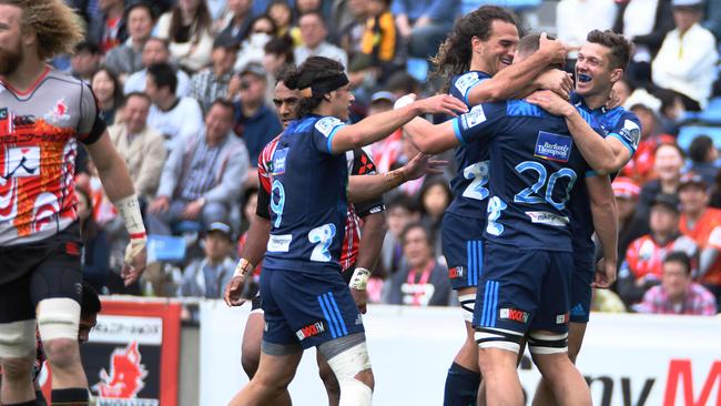 The Blues beat the Sunwolves in Tokyo to ease the pressure on under pressure coach Tana Umaga.
