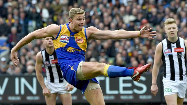 Nathan Vardy kicked a big goal in the final term. Picture: Nicole Garmston