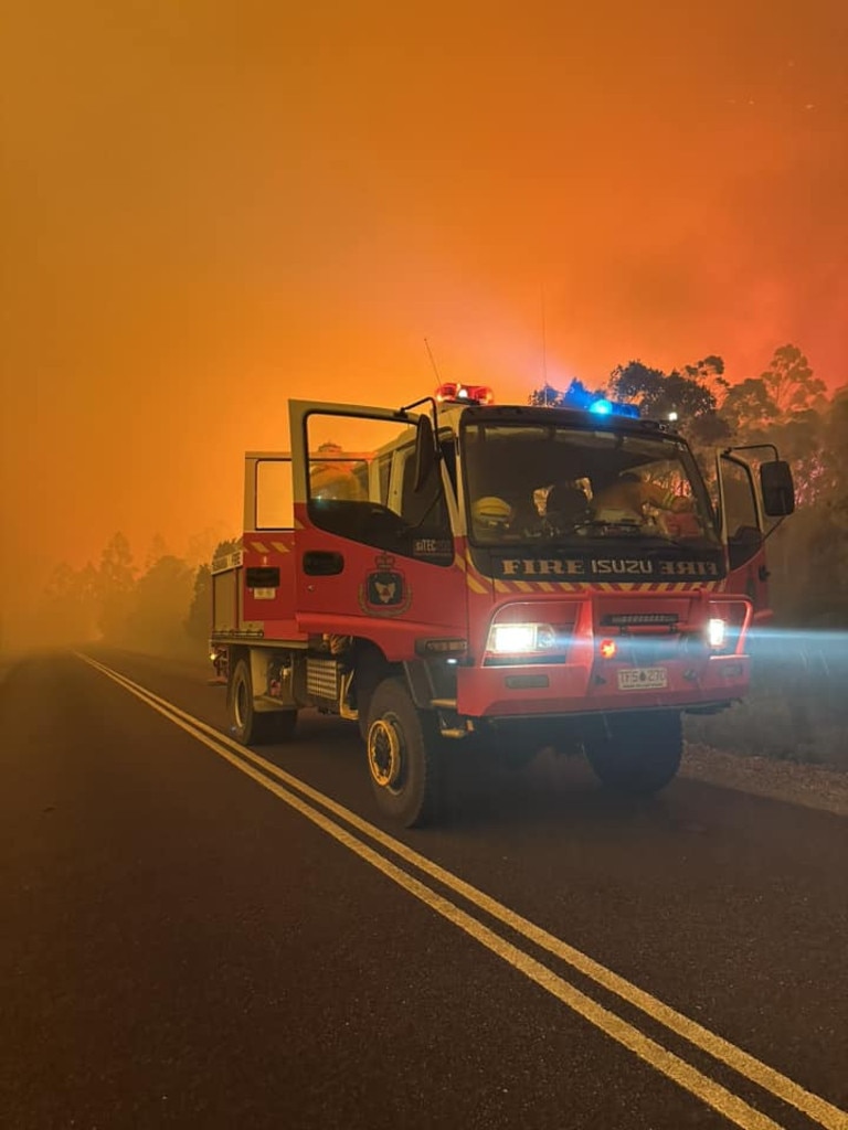 North West strike team at Zeehan on February 13th. Picture: North Motton Fire Brigade