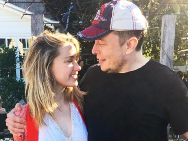 Amber Heard and Elon Musk at the Paddock Bakery on the Gold Coast. Picture: Supplied