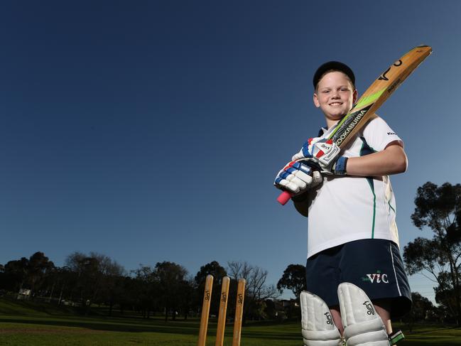 Jake Fraser McGurk as a 12-year-old in 2014 when he was named in a Victorian underage team. Picture: Stuart Milligan