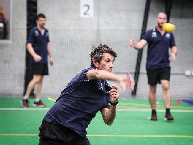 Indoor cricket action on the Gold Coast. Picture: Paul Harris Photographer
