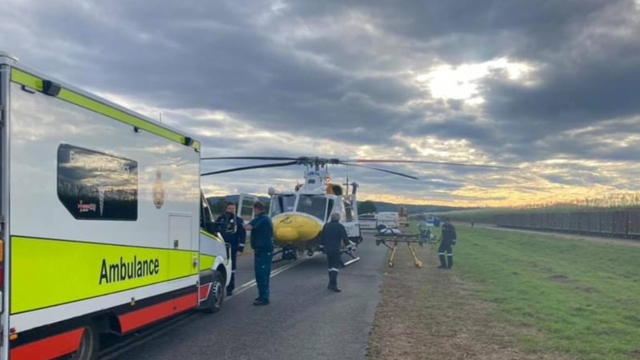 The incident occurred about 3.35pm on Saturday. Photo RACQ CQ Rescue