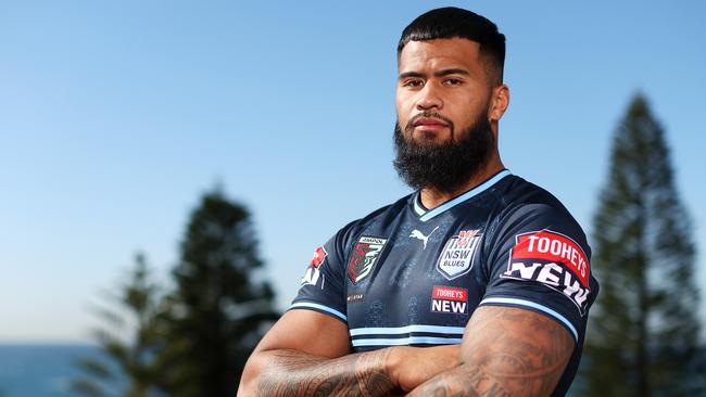 Payne Haas in the Blues camp ahead of Origin. Picture: Mark Kolbe/Getty Images