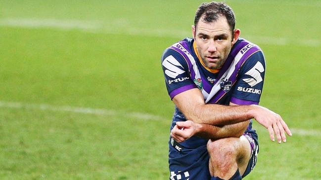 MELBOURNE, AUSTRALIA – AUGUST 31: Cameron Smith of the Storm look dejected after defeat after defeat during the round 25 NRL match between the Melbourne Storm and the Penrith Panthers at AAMI Park on August 31, 2018 in Melbourne, Australia. (Photo by Michael Dodge/Getty Images)