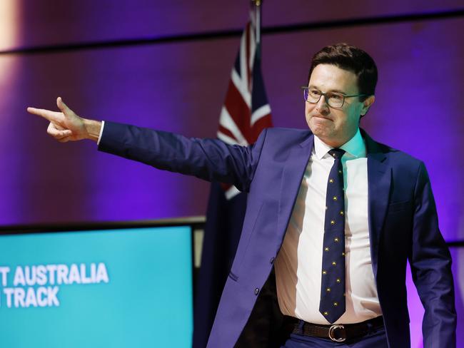 NCA 2025 FEDERAL ELECTION LIBERAL BUS. 13/04/2025Pictured is Leader of the National Party David Littleproud at the Liberal Party campaign launch held at the Liverpool Catholic Club at Prestons in western Sydney.Picture: Richard Dobson / NewsWire