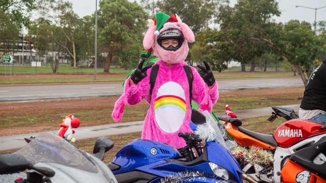 Darwin's motorbike community at the NT Motorcycle Centre to raise money and awareness for the Salvation Army's annual Christmas Toy Ride. Picture: Pema Tamang Pakhrin