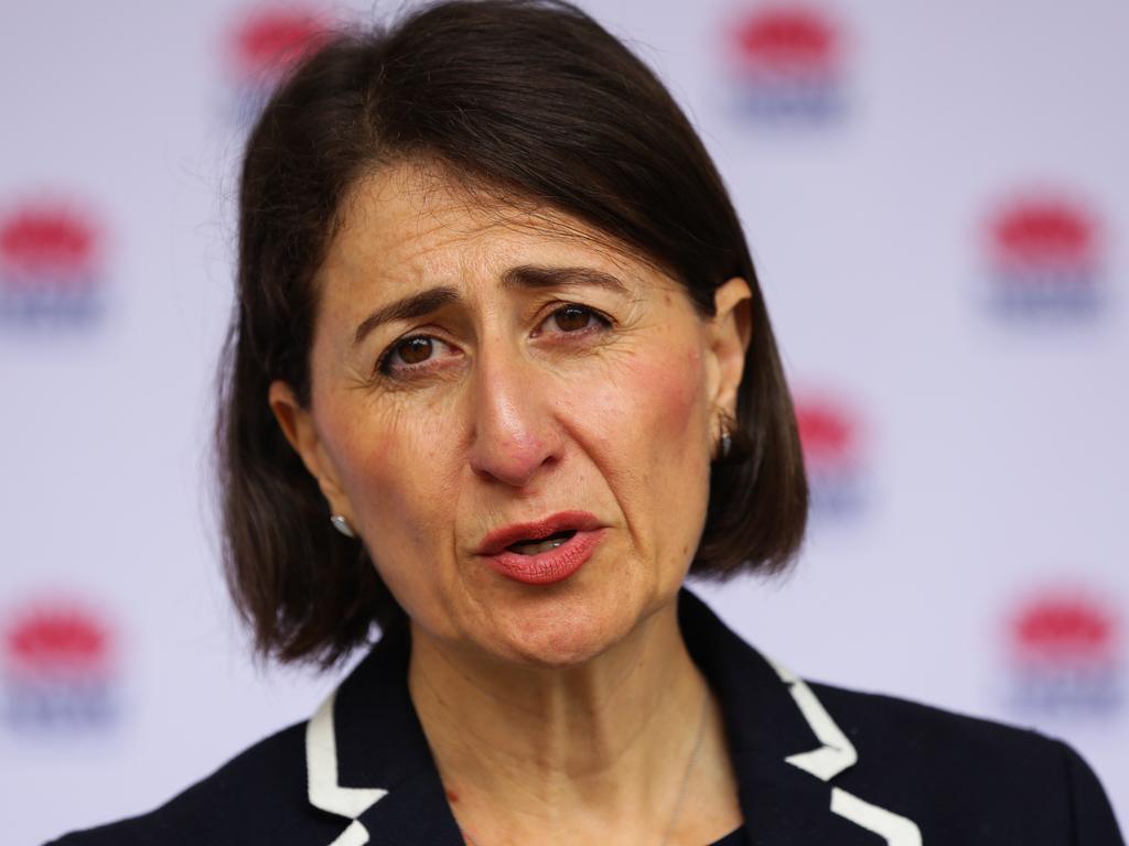 Premier Gladys Berejiklian said case numbers were tracking in the right direction. Picture: NCA NewsWire/Gaye Gerard