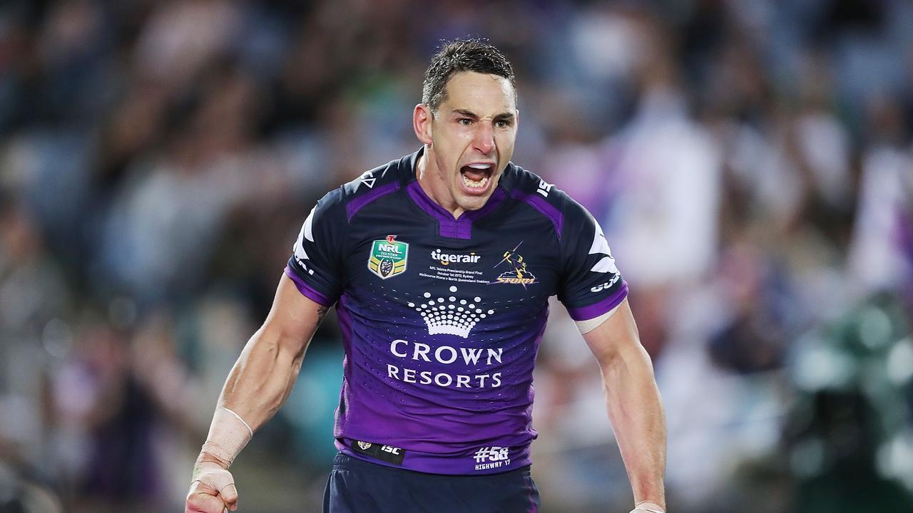 The best fullback of the modern game, Billy Slater is an easy pick as Melbourne’s greatest ever No.1. Picture: Getty Images.