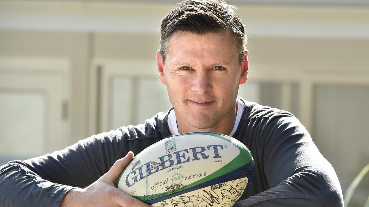 Former Wallaby-turned-Channel 10 sports reporter Matt Burke.