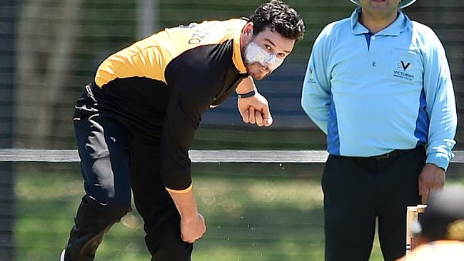 Premier cricket: monash tigers v Ringwood. Dom Matarazzo for Monash. Picture: David Smith