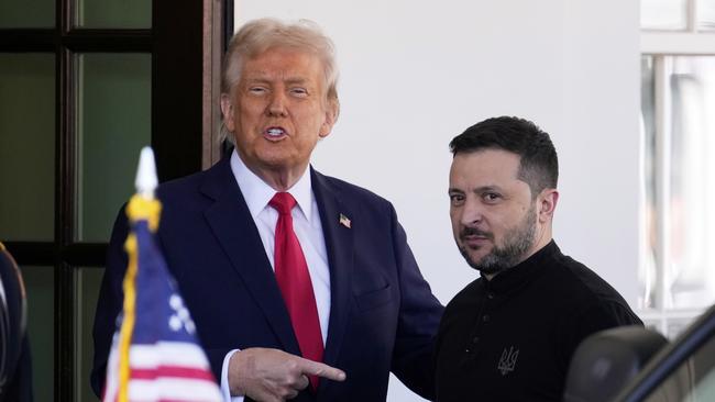 President Donald Trump welcomes Ukraine President Volodymyr Zelenskyy at the White House, before their bombastic showdown.