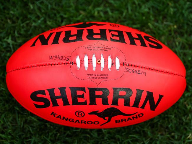 The AFL continues to test microchip technology inside footballs. Picture: Supplied