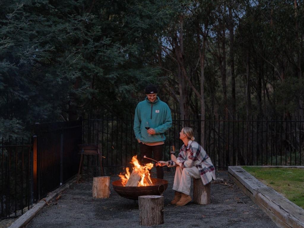 The fire pit at Orchards Nest. Picture: Oscar Sloane Photography