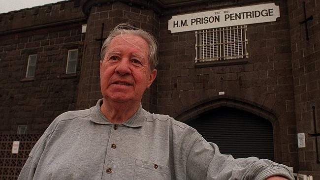 Billy Longley outside HM Prison Pentridge where he was once imprisoned.