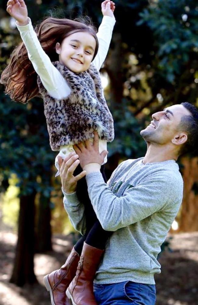 Bobby El-Issa says he was constantly inspired by the love of his six-year-old daughter during his cancer battle. Picture: Supplied