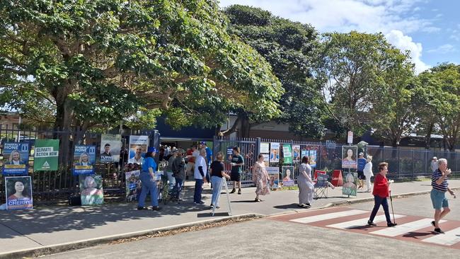 Banora Point High School had a solid turnout of voters at its polling booth on Saturday morning. Picture: Sam Stolz.