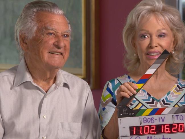Bob Hawke and wife Blanche D'Alpuget during their 60 Minutes interview. Picture: Supplied/Nine