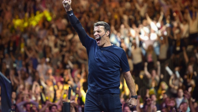 tony robbins on stage