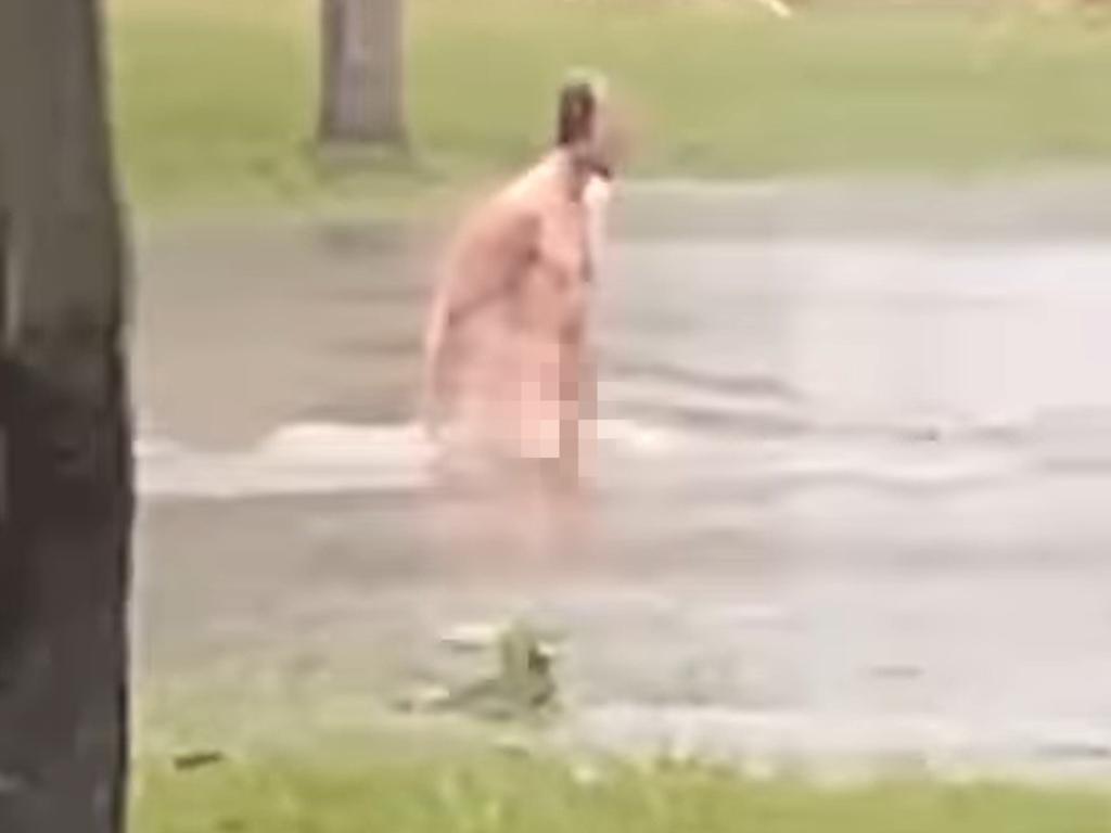 Despite the dirt and debris the man was unphased. Pic: Facebook