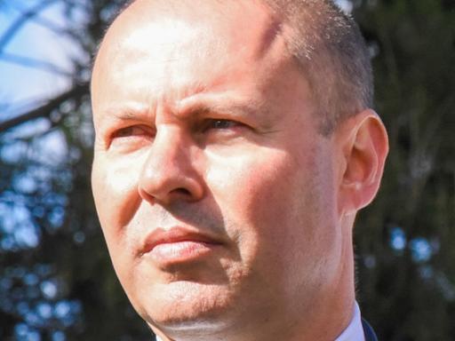 Treasurer Josh Frydenberg and Prime Minister Scott Morrison at Josef Chromy Wines near Launceston, 21/02/2022. Picture: Alex Treacy