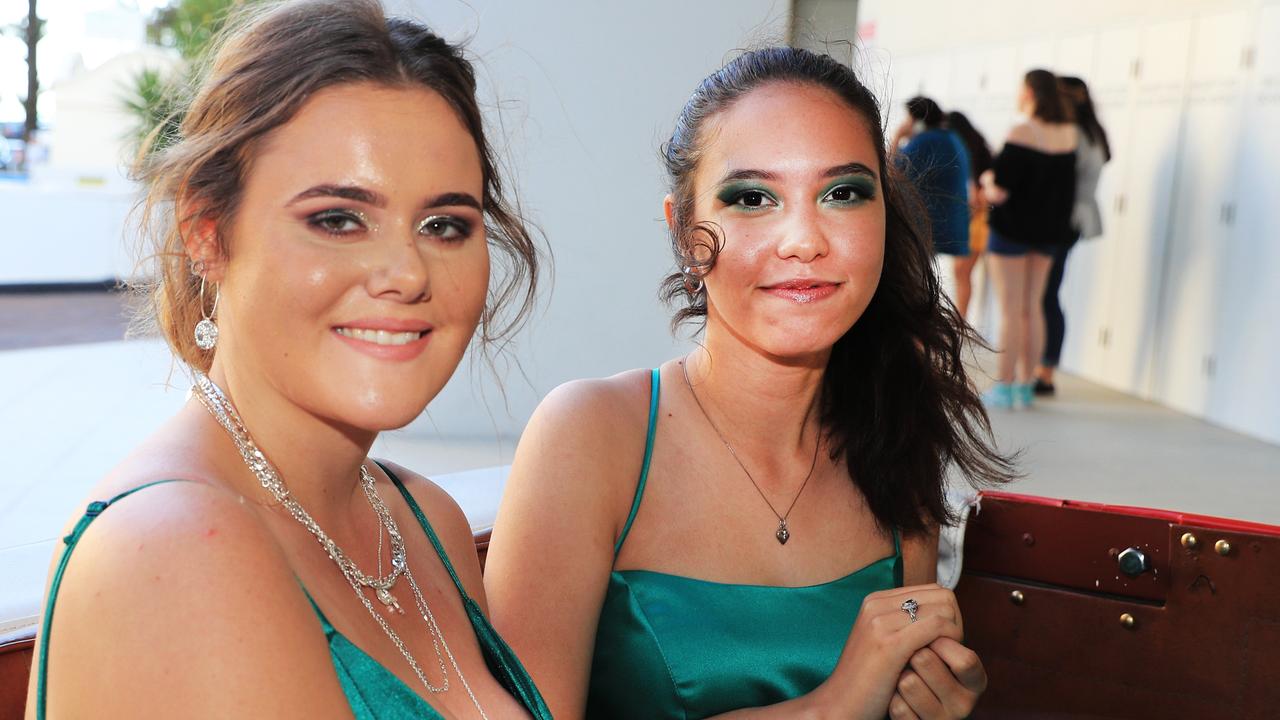 20th November 2020, - Sophie Sutherland and Gabrielle Wilks  - Upper Coomera State High formal held at Mantra on View Surfers paradise, Gold Coast.Photo: Scott Powick Newscorp