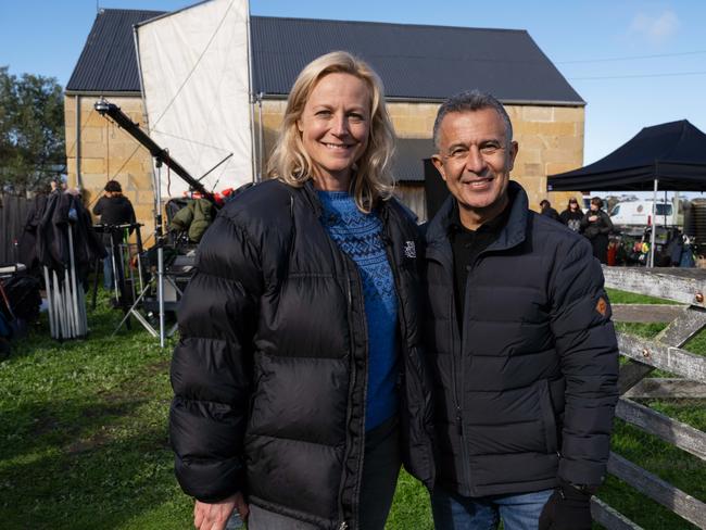 Creator/Producer/Actor Marta Dusseldorp and Michael Obeid - Screen Australia Chair. Picture: Brook Rushton