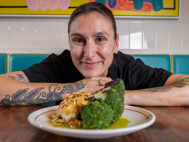 Senior chef Caitlin LemishÃs Plant-based dishes at Africola restaurant in Adelaide CBD. Pictured on October 27th 2023. Picture: Ben Clark