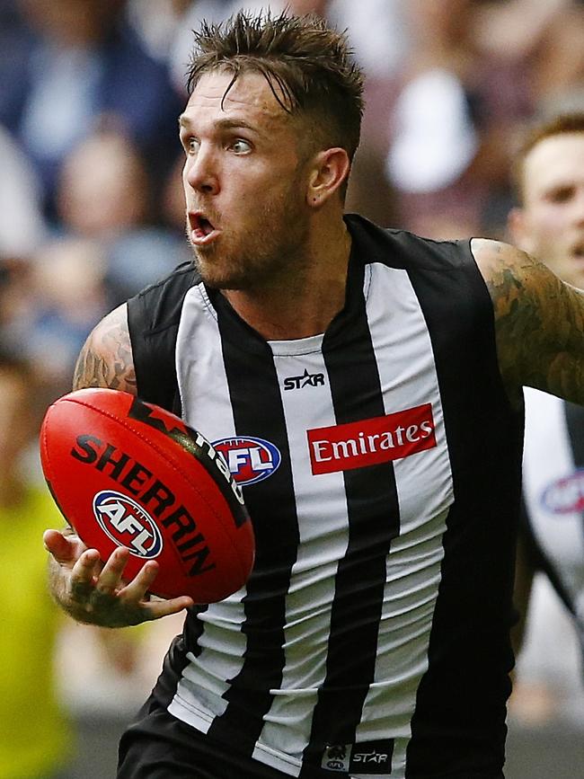 Dane Swan playing for Collingwood. Picture: Wayne Ludbey