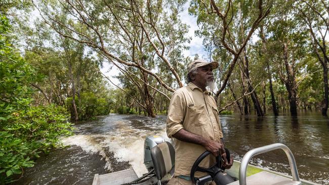 Guluyambi cruise tour guide Robbie Namarnyilk talks about his connection to the country. Picture: Che Chorley