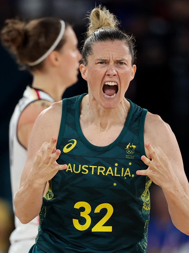 Whitcomb was a leading performer for the Opals in Paris. Picture: Gregory Shamus/Getty Images