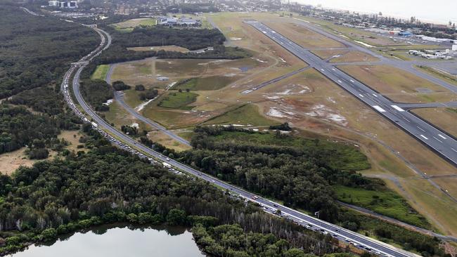 Traffic on the M1 heading north towards the border checkpoint last year. Picture: Scott Powick Newscorp