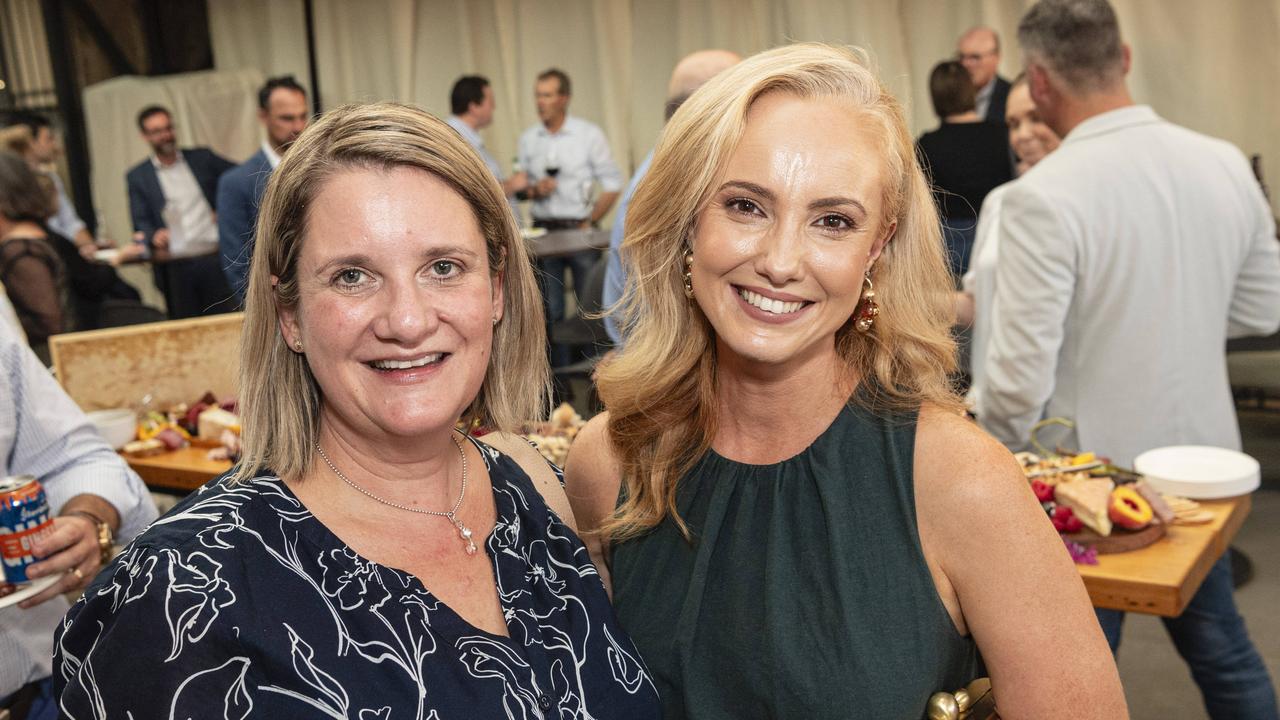 Sharon Baldwin (left) and Ash Wright at the Patterson &amp; Co Family Law opening function at the Rowes Building, Friday, February 7, 2025. Picture: Kevin Farmer