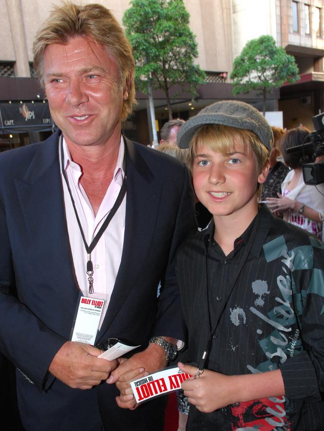 With dad at the opening night of Billy Elliott: The Musical in 2007.