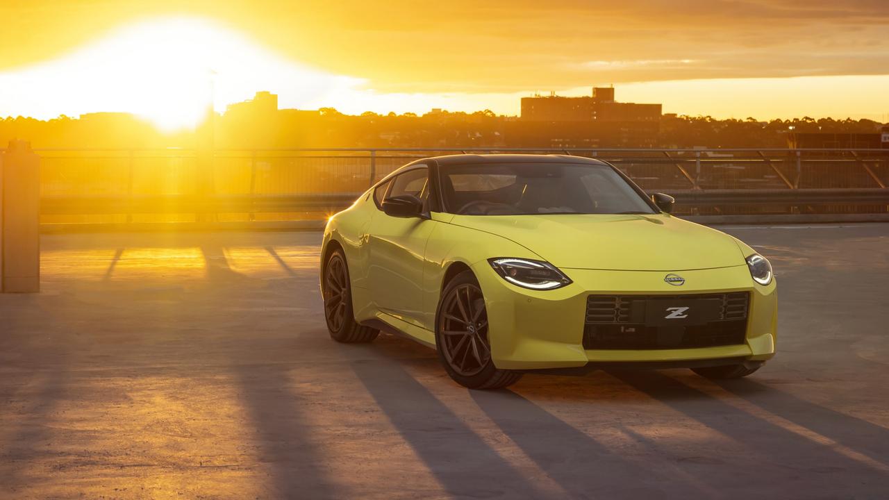 The Nissan Z’s daytime running lights are inspired by reflections on the lenses of the 240Z.