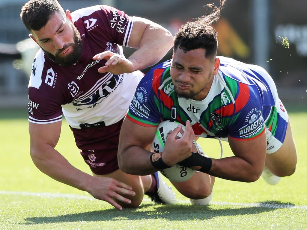 Melbourne couldn’t believe their luck that the Warriors didn’t want Eliesa Katoa. Picture: Matt King/Getty Images