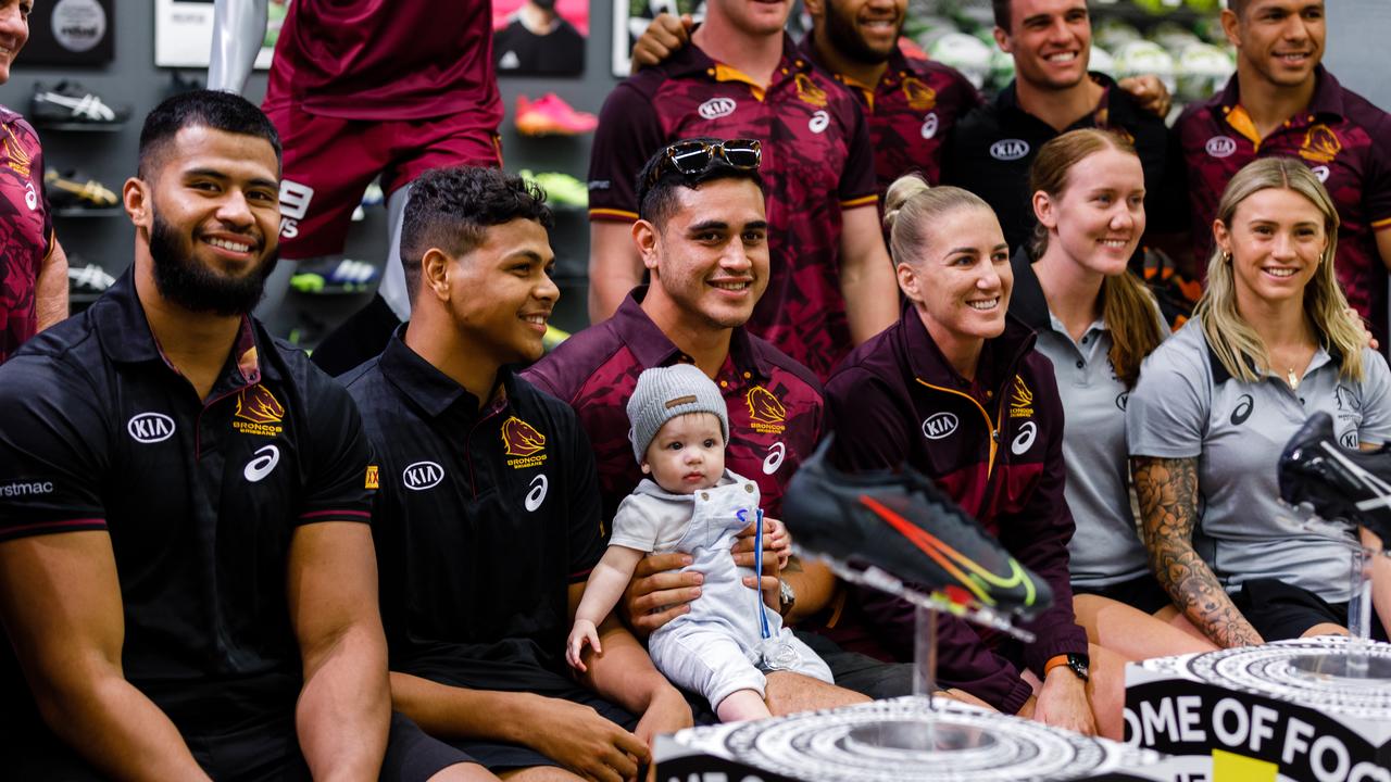 Brisbane Broncos at the new Rebel Chermside launch on Thursday.