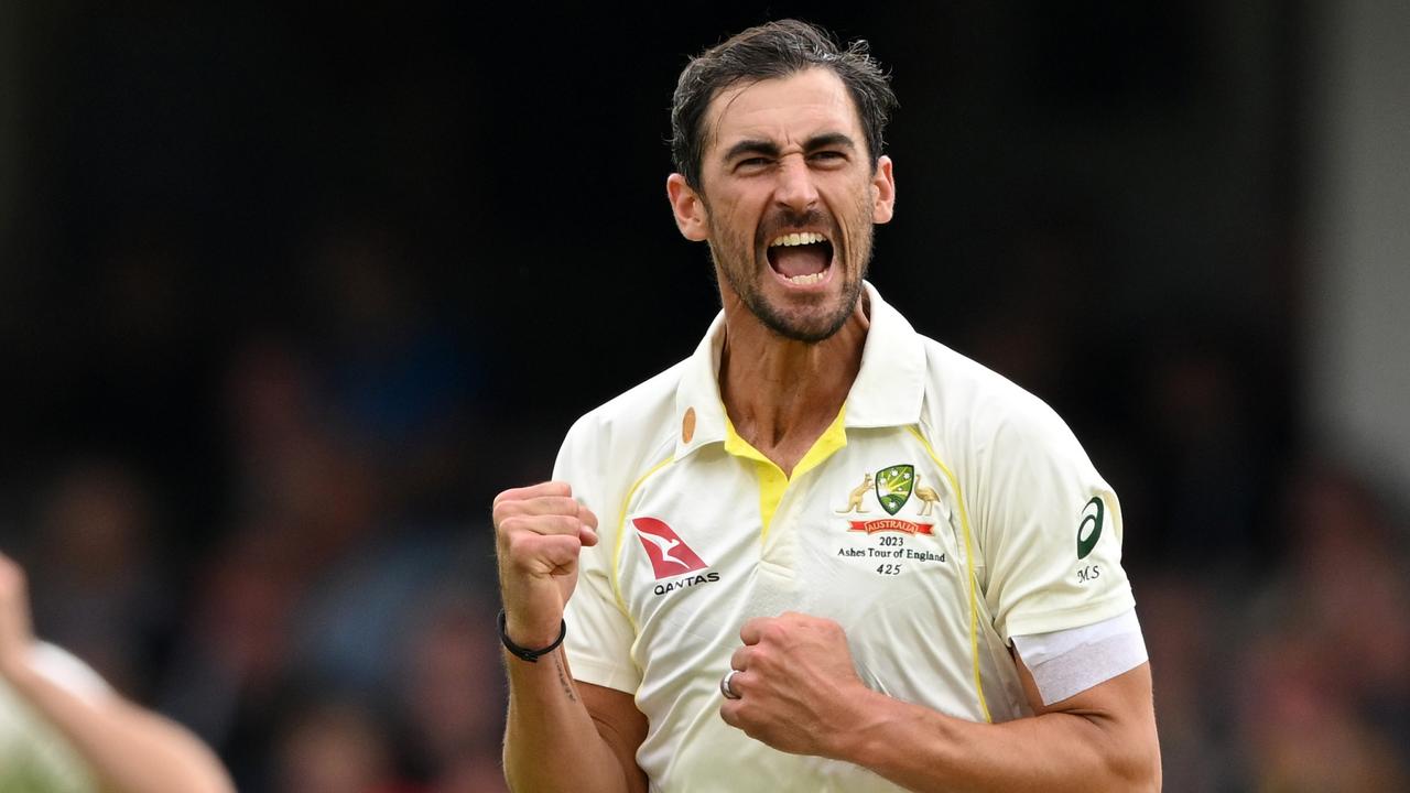 Mitch Starc was the pick of the bowlers with four wickets. (Photo by Stu Forster/Getty Images)