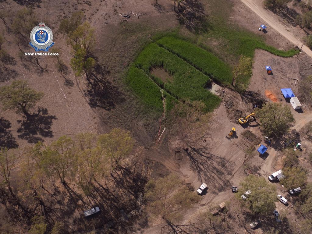 A forensic search and excavation was conducted on a Walgett property. Picture: NSW Police 