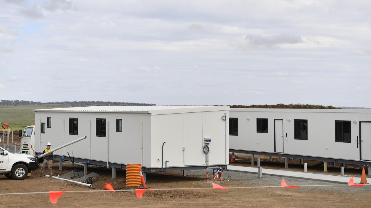 The first buildings of the Wellcamp quarantine facility have been completed, Tuesday, November 2, 2021. Picture: Kevin Farmer