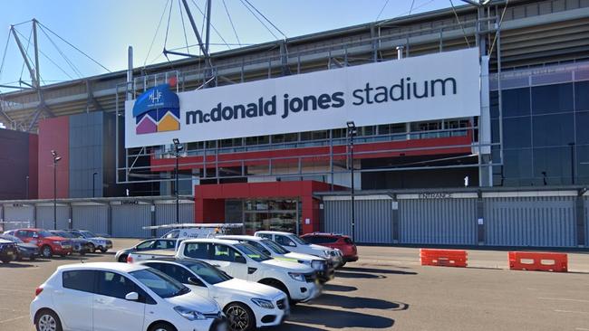 McDonald Jones Stadium to become a drive-through COVID-19 screening clinic. Google street view.