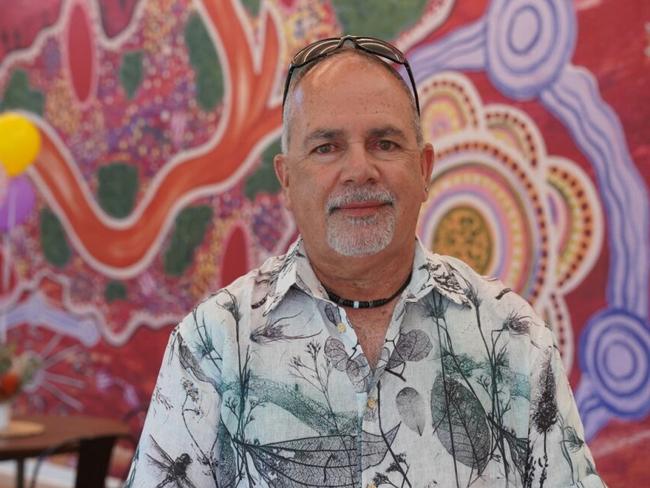 First Nations artist reveals story behind eye-capturing painting at new precinct