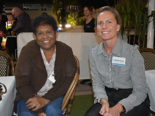 Christene Roney of Juru Enterprise Ltd with Whitsunday Regional Cr Michelle Wright. Picture: Kirra Grimes.