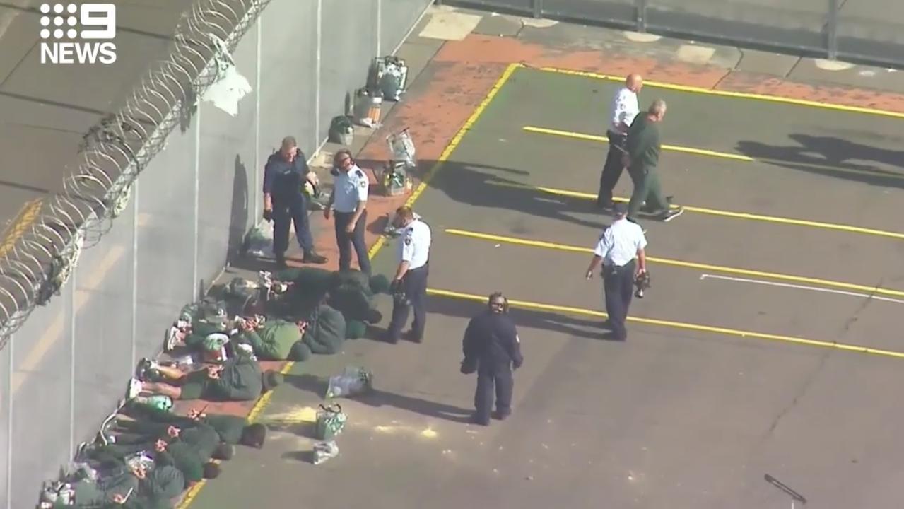 Long Bay prison is in lockdown after the incident. Picture: 9 News